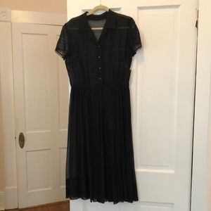 1950s Vintage Black Sheer Dress